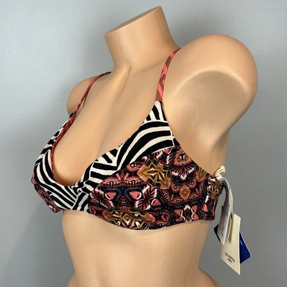 Billabong Sun Tribe Reversible Bikini Top Size Large Trilet NWT - Picture 2 of 16
